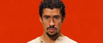 one person with the backgroun all red